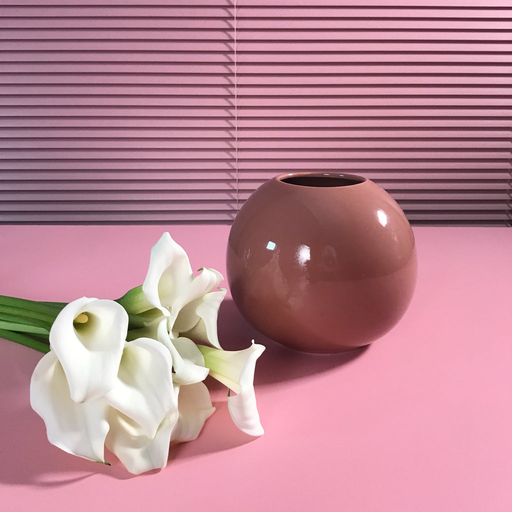 Spherical Mauve Vase