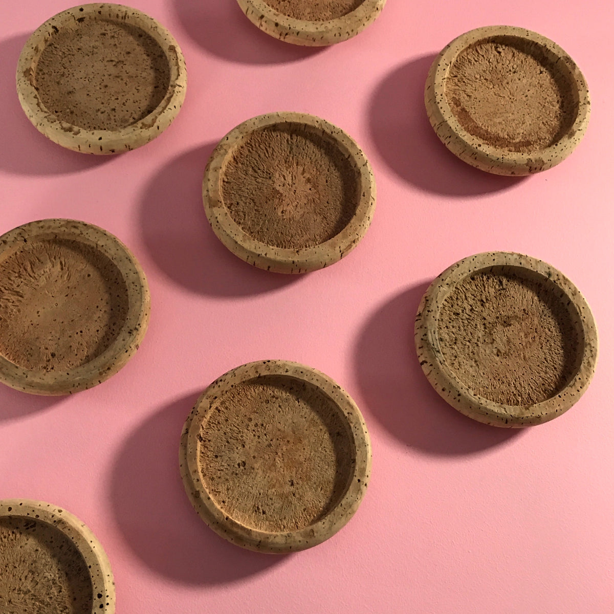 S/8 Stackable Cork Coasters