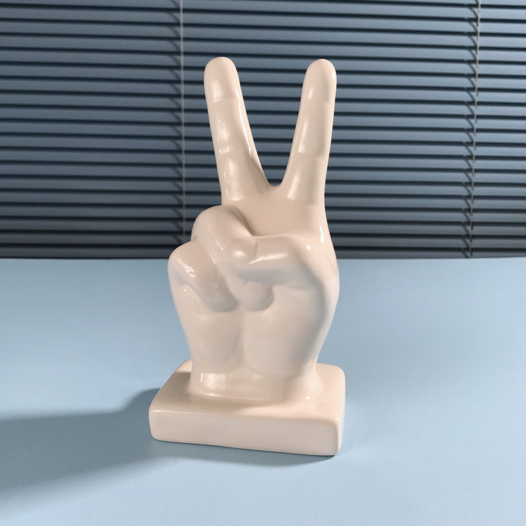 Peace Sign Ceramic Hand