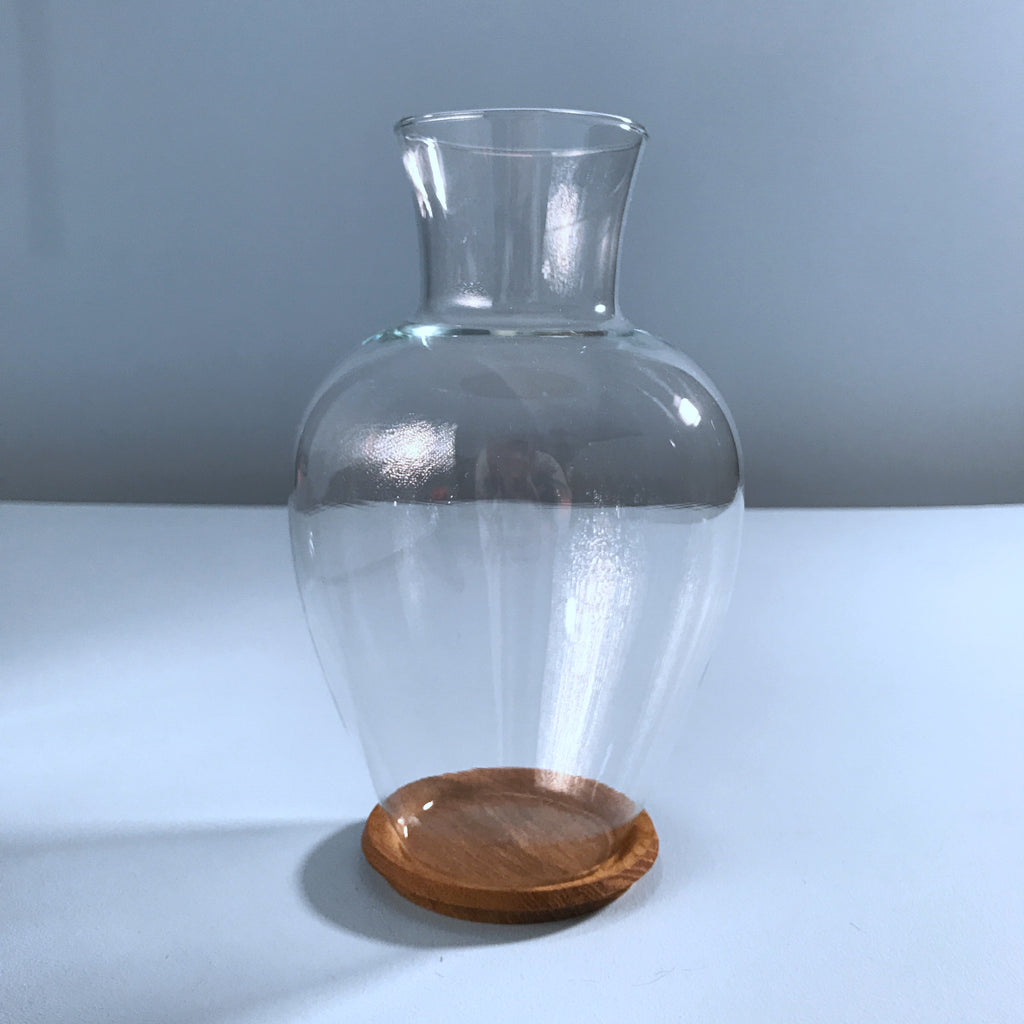 Dansk Petite Vase with Teak Coaster