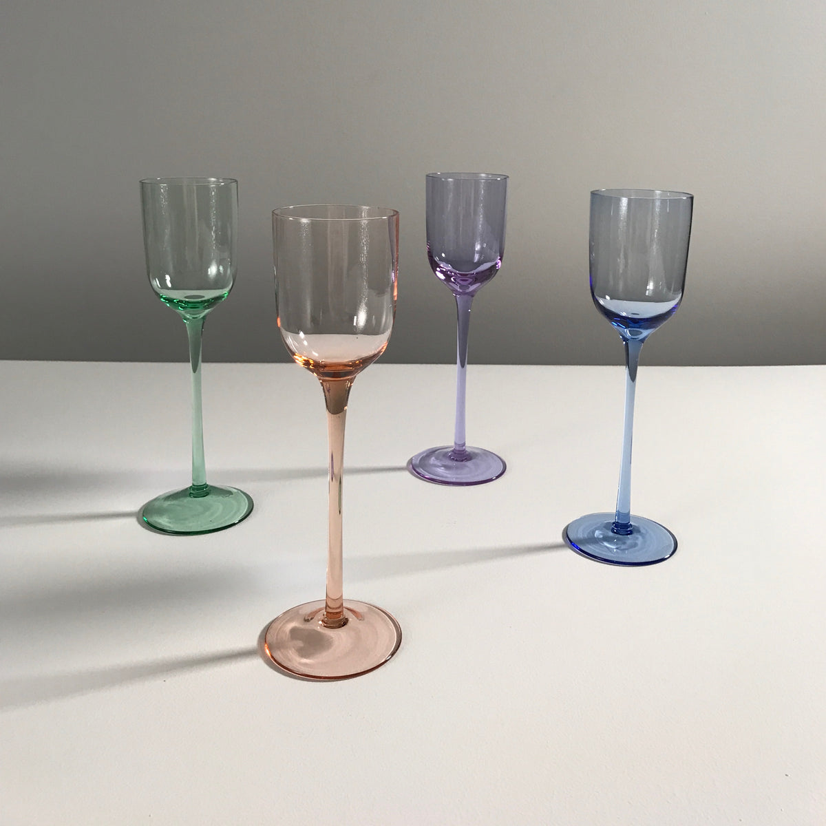 Cobalt Stemmed Swingline Cocktail Glasses- Set of 4