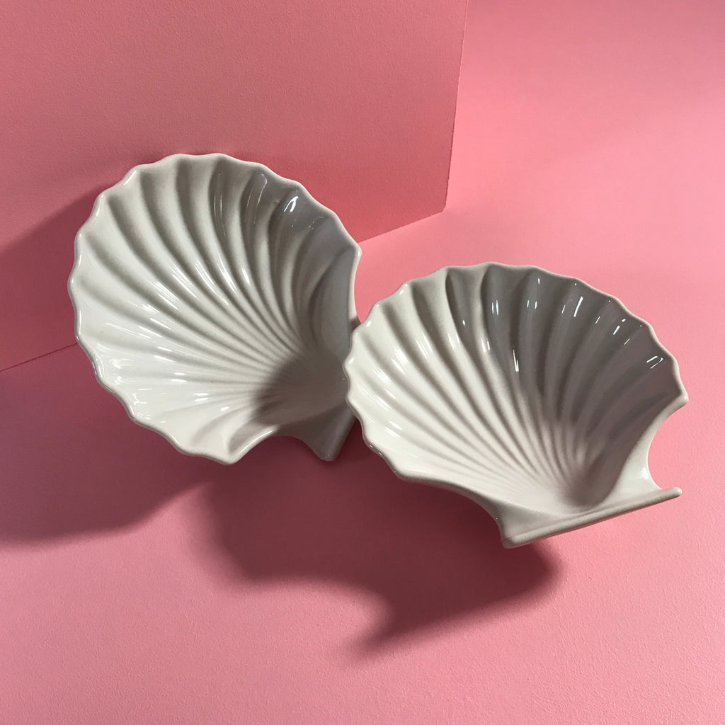 '80s Vintage Ceramic Shell dish